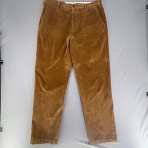 Brooks Brothers Clark Corduroy Pants Mens 38x34 Tan Brown Cotton Straight Leg
